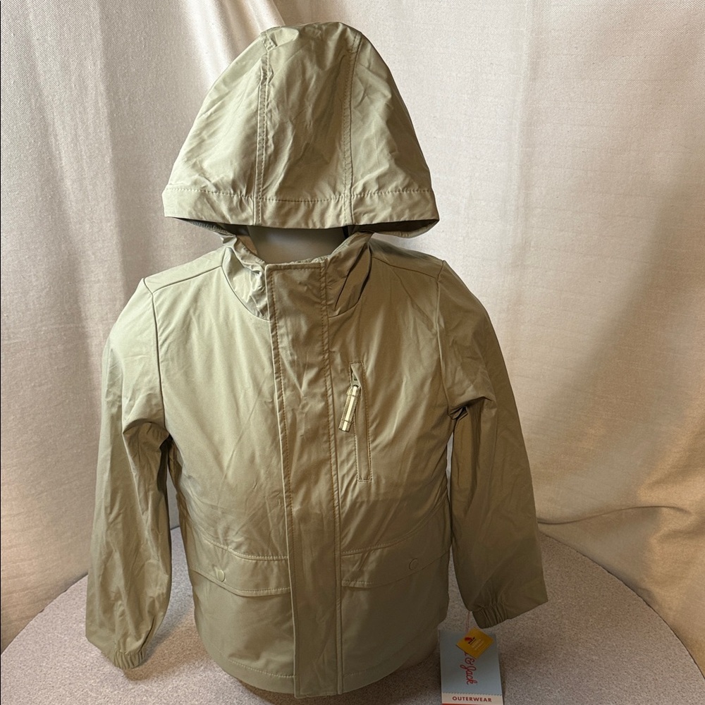 Cat & Jack Kids Hooded Raincoat in Olive